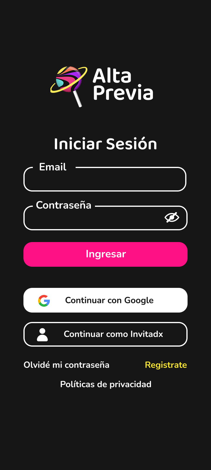 Prototipo Alta Previa