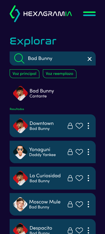 Pantalla explorar 2